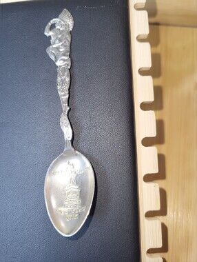 Very Rare Vintage Sterling Silver Statue of Liberty Souvenir Spoon - Estate